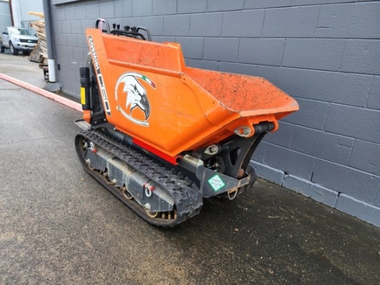 Side-front view of Cormidi Hi Tip Tracked Dumper